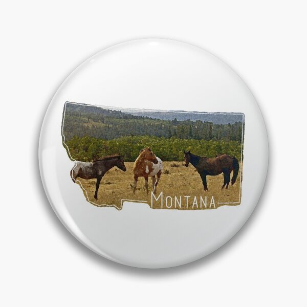 Item preview, Montana State Outline with Horses designed and sold by mjs-Creative.