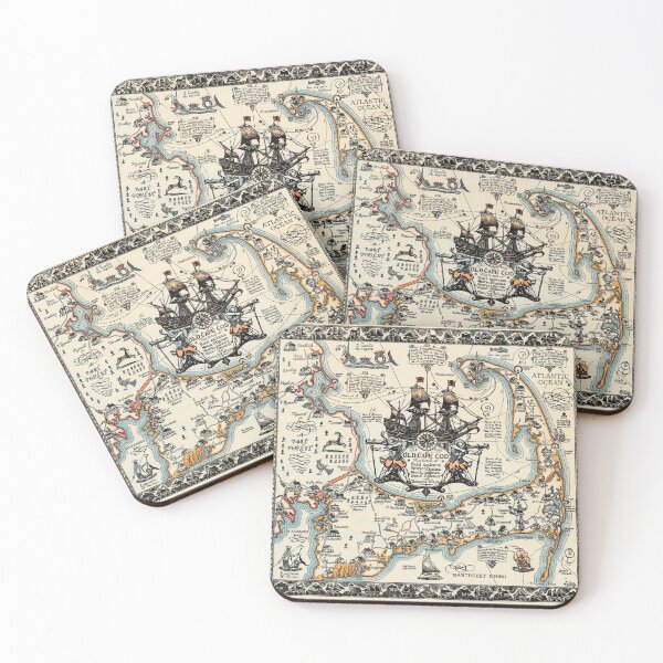 Item preview, 1930 Vintage Map of Old Cape Cod designed and sold by Gin  Neko.