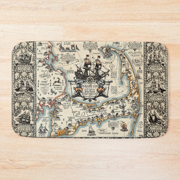 Item preview, 1930 Vintage Map of Old Cape Cod designed and sold by Gin  Neko.