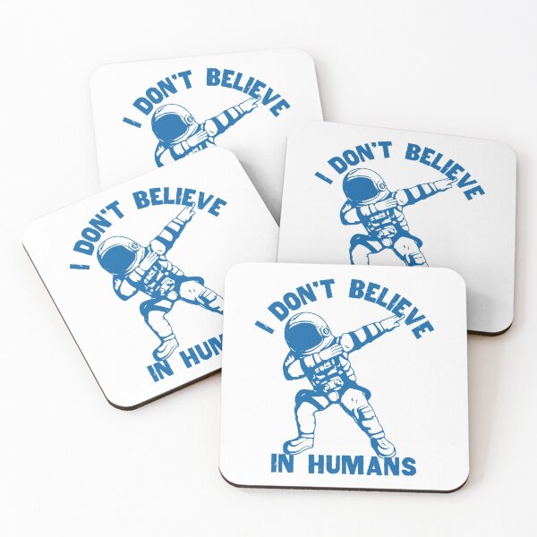 Item preview, I Dont Believe In Humans, Astronaut Dabbing, Blue designed and sold by anghelapparel.