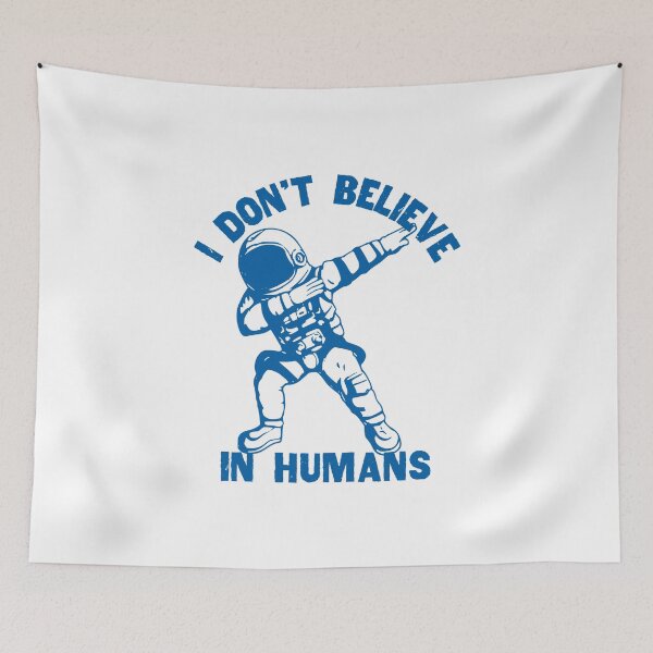 Item preview, I Dont Believe In Humans, Astronaut Dabbing, Blue designed and sold by anghelapparel.