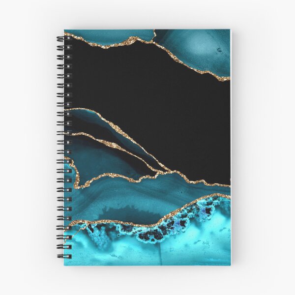 Item preview, Blue-Teal With Gold-Colored (Faux) Marble-Agate designed and sold by DEC02.