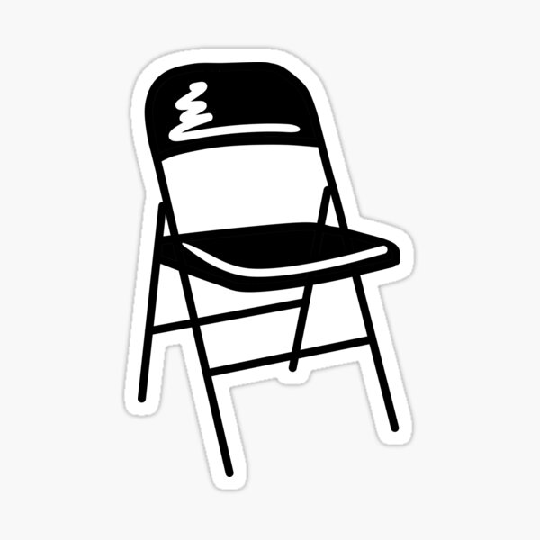 "Just a folding chair" Sticker for Sale by adriannaeli Redbubble