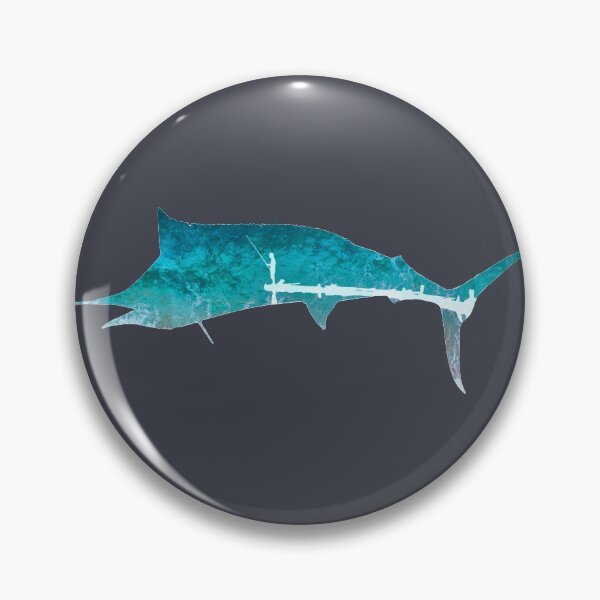 Artikelvorschau, Fischerkunstwerk innerhalb des blauen Marlinfisches. entworfen und verkauft von leadwithart.
