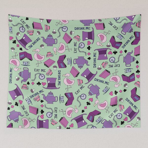 Item preview, A Funky Wonderland Doodle of Tea and Books designed and sold by MissBennett.