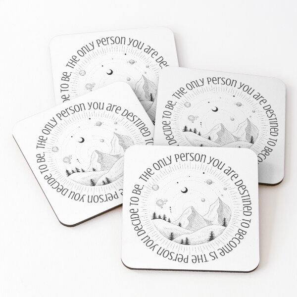 Item preview, The only person you are destined to become - Ralph Waldo Emerson Quote designed and sold by Auntieck.