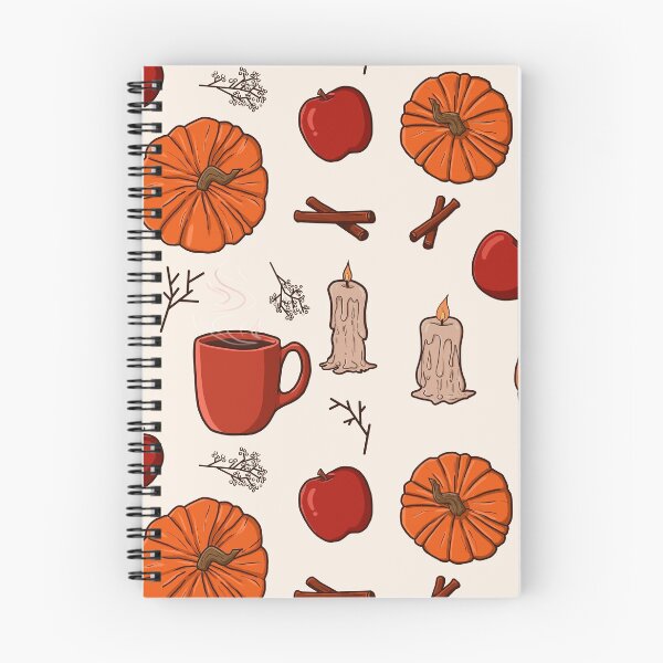 Item preview, Cozy Autumn Pattern w/pumpkin, candles, apple, hot cocoa designed and sold by OblivionByK.
