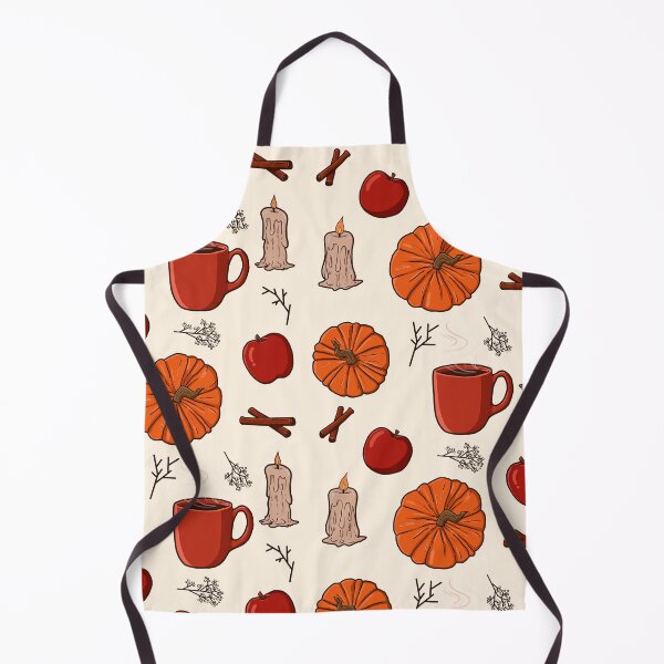 Item preview, Cozy Autumn Pattern w/pumpkin, candles, apple, hot cocoa designed and sold by OblivionByK.