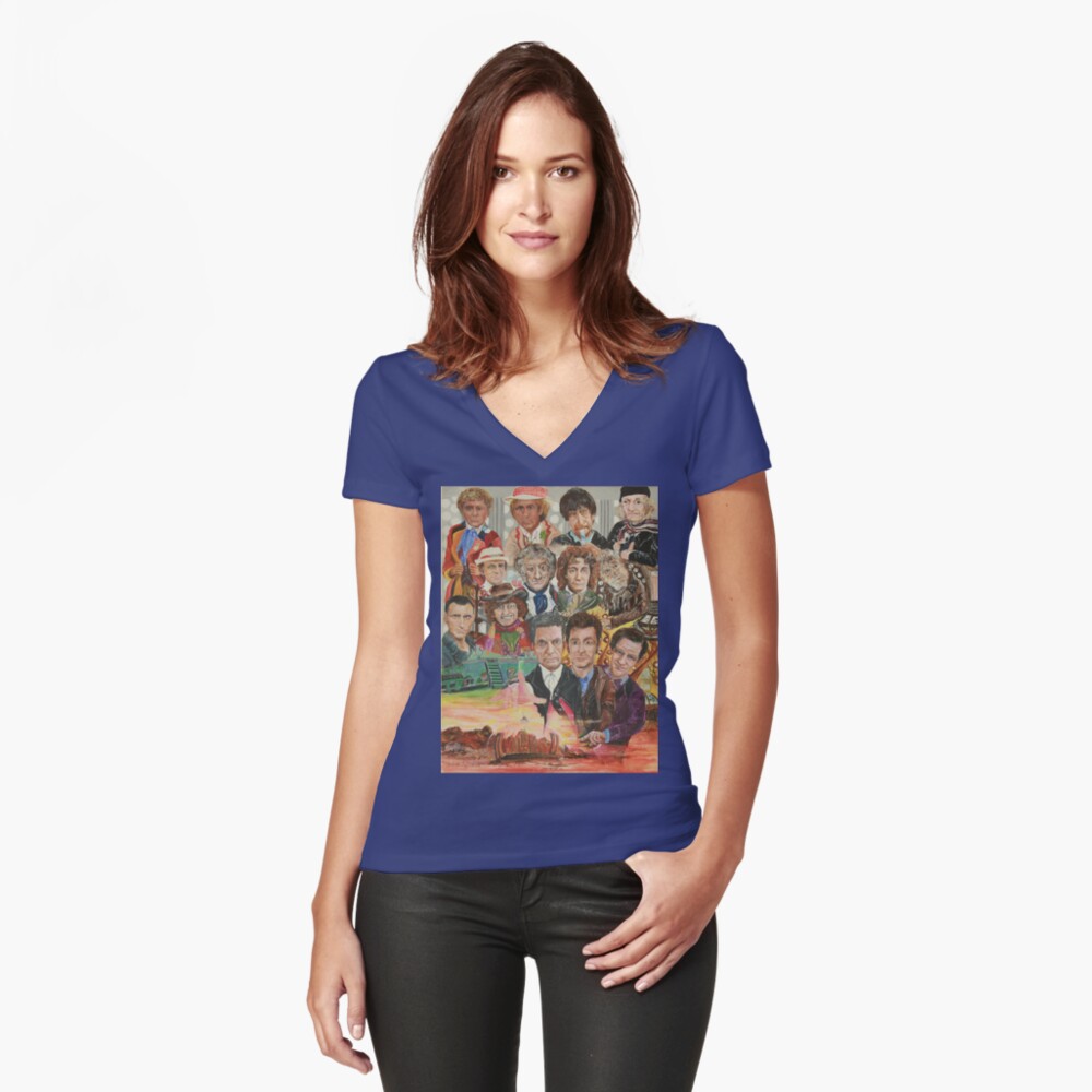 Item preview, Fitted V-Neck T-Shirt designed and sold by ArtByWilliamE.