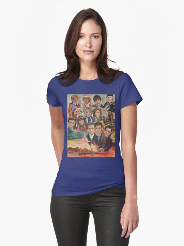 Thumbnail 1 of 3, Fitted T-Shirt, Gallifrey Stands designed and sold by ArtByWilliamE.