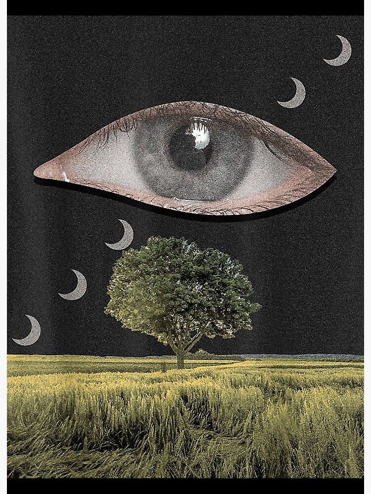 Weirdcore Aesthetic Dreamcore Oddcore Eye And Crescent Moons | Art Print