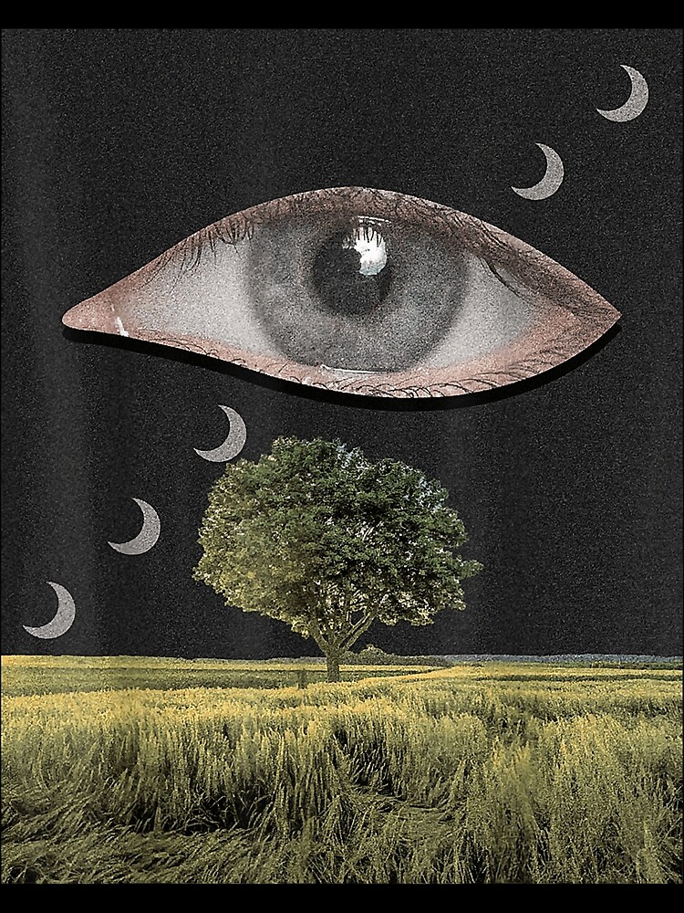 Weirdcore Aesthetic Dreamcore Oddcore Eye And Crescent Moons | Art Print