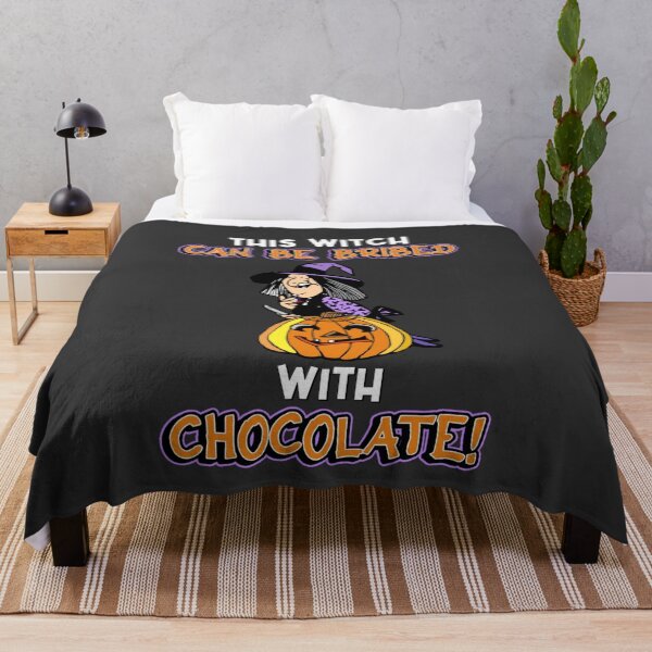 Item preview, This Witch Can Be Bribed With Chocolate Funny Halloween Witch designed and sold by JG0024.