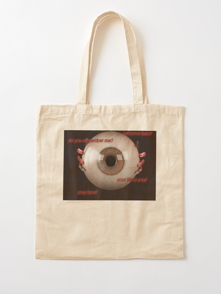 Aesthetic Weirdcore Creepy Skull with Retro' Tote Bag