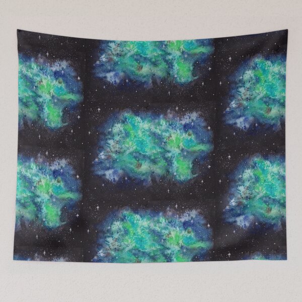 Item preview, Blue and Green Galaxy designed and sold by JadeWuArt.