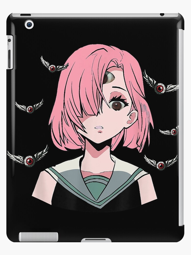 anime girl with scary eyes, t-shirt , phone cases | iPad Case & Skin