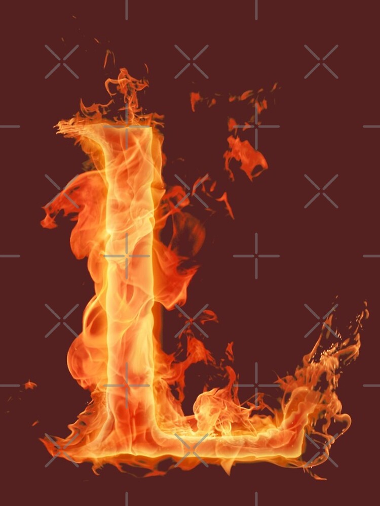 Flaming L letter of text, art, fire alphabet letters flame, burn, text,  poster, computer wallpaper, person's name, name, gift, holiday. iPhone  Case for Sale by Senior-Kuzmin