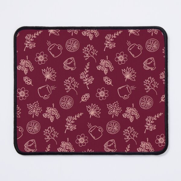 Item preview, Red fall floral pattern in burgundy and light red designed and sold by FunnyChameleon.