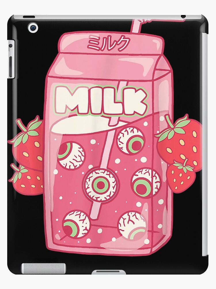 Weirdcore Aesthetic Kawaii Strawberry Milk Carton Eyeballs Gift