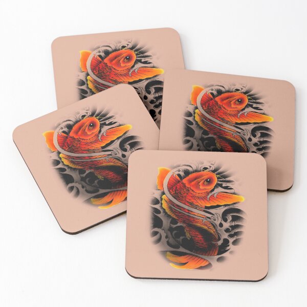 Item preview, Koi fish tattoo designed and sold by attracdionz.