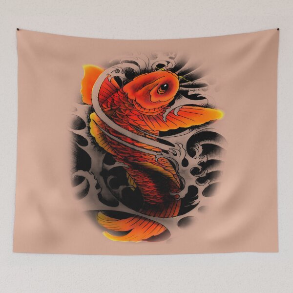 Item preview, Koi fish tattoo designed and sold by attracdionz.