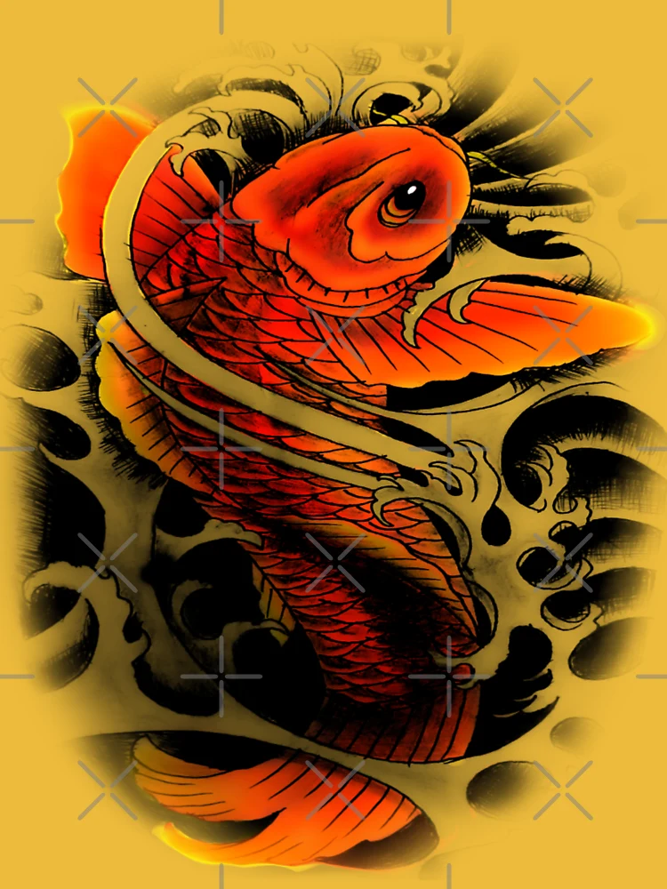 Koi fish tattoo Essential T-Shirt for Sale by attracdionz