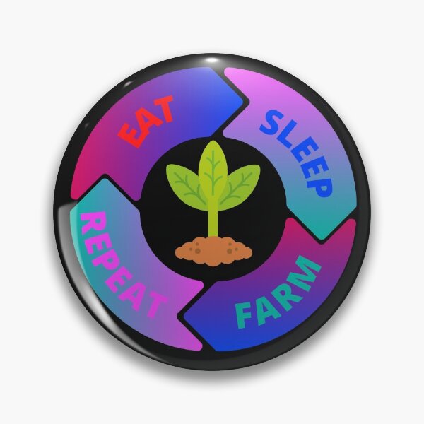 Item preview,  Eat, sleep, farm, repeat designed and sold by Pugnaciousprint.