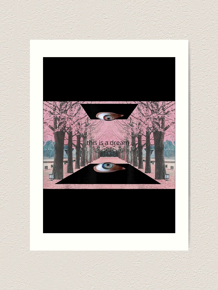 Weirdcore Aesthetic Sakura Cherry Blossom Big Eyes Oddcore Art Print For Sale By Shantewoodley
