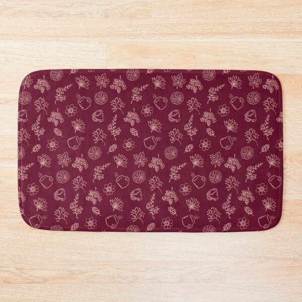 Item preview, Red fall floral pattern in burgundy and light red designed and sold by FunnyChameleon.