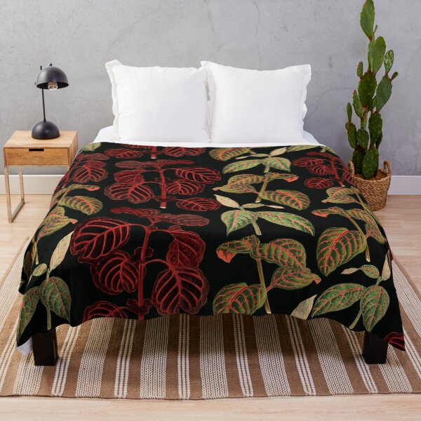 Item preview, Urban jungle iresine house plant night pattern cottagecore aesthetic designed and sold by PG Illustration.