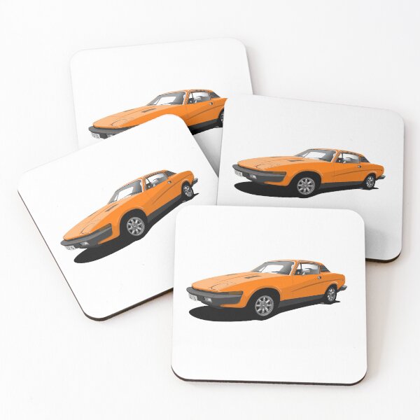 Item preview, Orange Triumph TR7 - Classic British sports car  designed and sold by Steve Kidd Art.