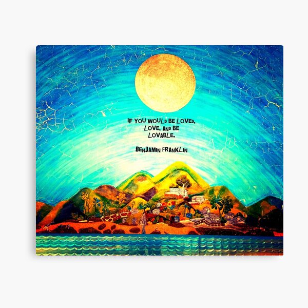 Beautiful Love Realization Inspirational Quote With Nature Painting Canvas Print By Blue Kitten Redbubble