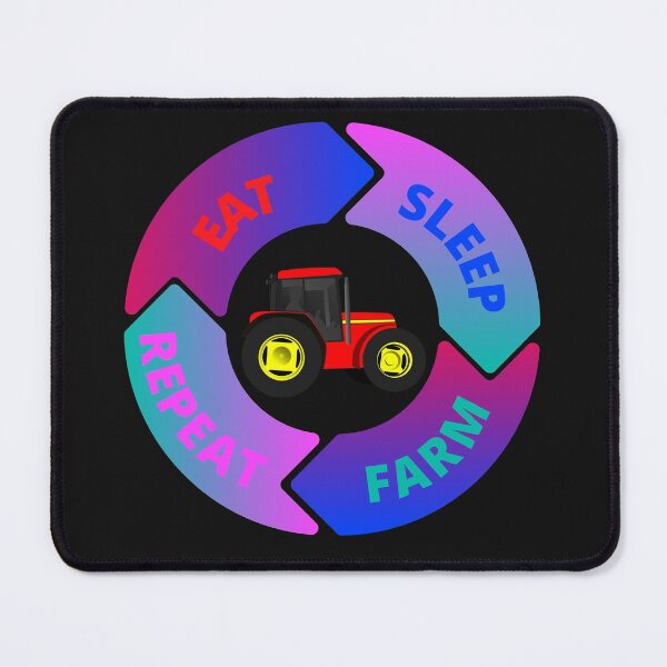 Item preview, Eat, sleep, farm, repeat designed and sold by Pugnaciousprint.