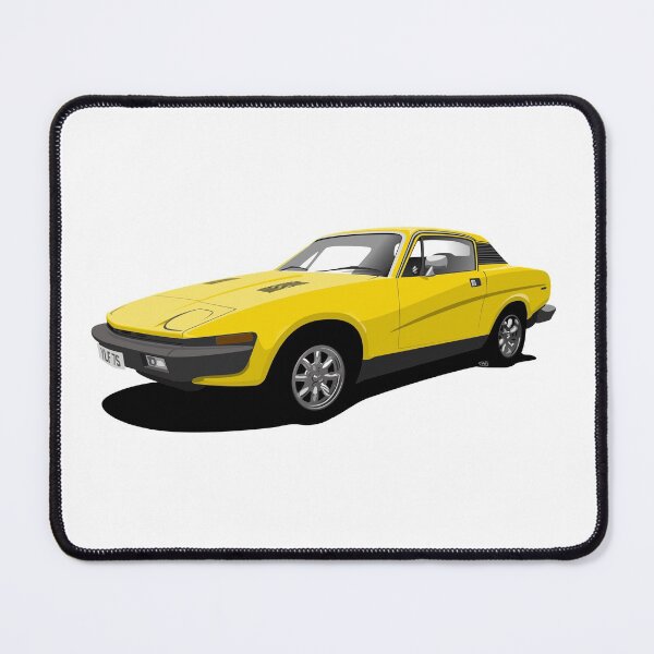 Item preview, Lemon Yellow Triumph TR7 - Classic British sports car  designed and sold by Steve Kidd Art.