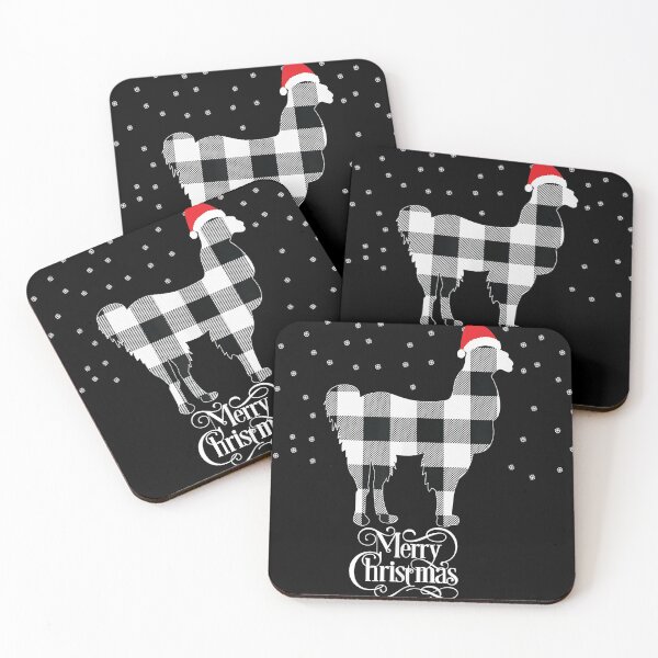 Item preview, White Plaid Buffalo Llama Christmas Pajamas Family Xmas Gift designed and sold by ShanteWoodley.