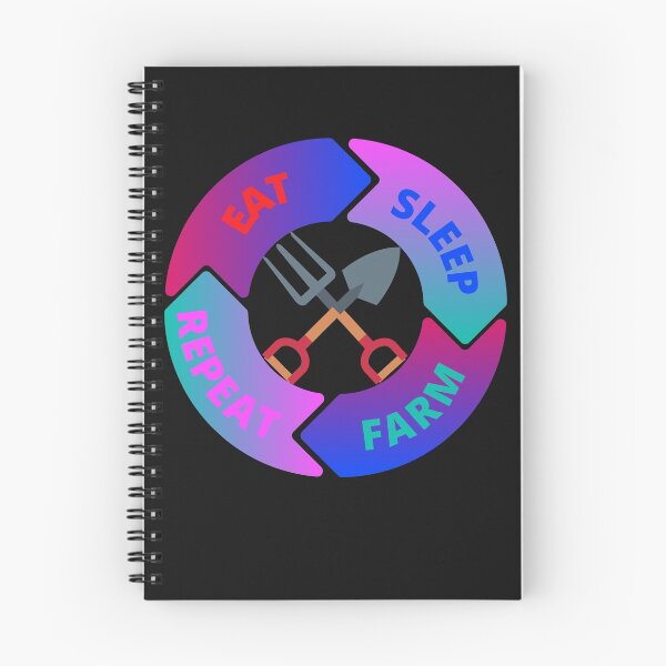 Item preview, Eat, sleep, farm, repeat designed and sold by Pugnaciousprint.
