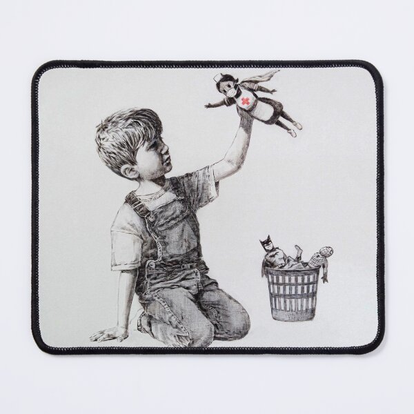 Item preview, Banksy Game Changer Nurse Superhero  designed and sold by SharpWallArts.