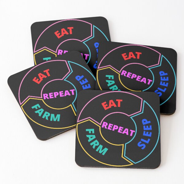 Item preview, Eat, sleep, farm, repeat designed and sold by Pugnaciousprint.