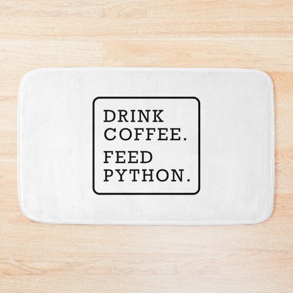 Item preview, Funny snake python coffee lover graphic text design black designed and sold by Avicularious.