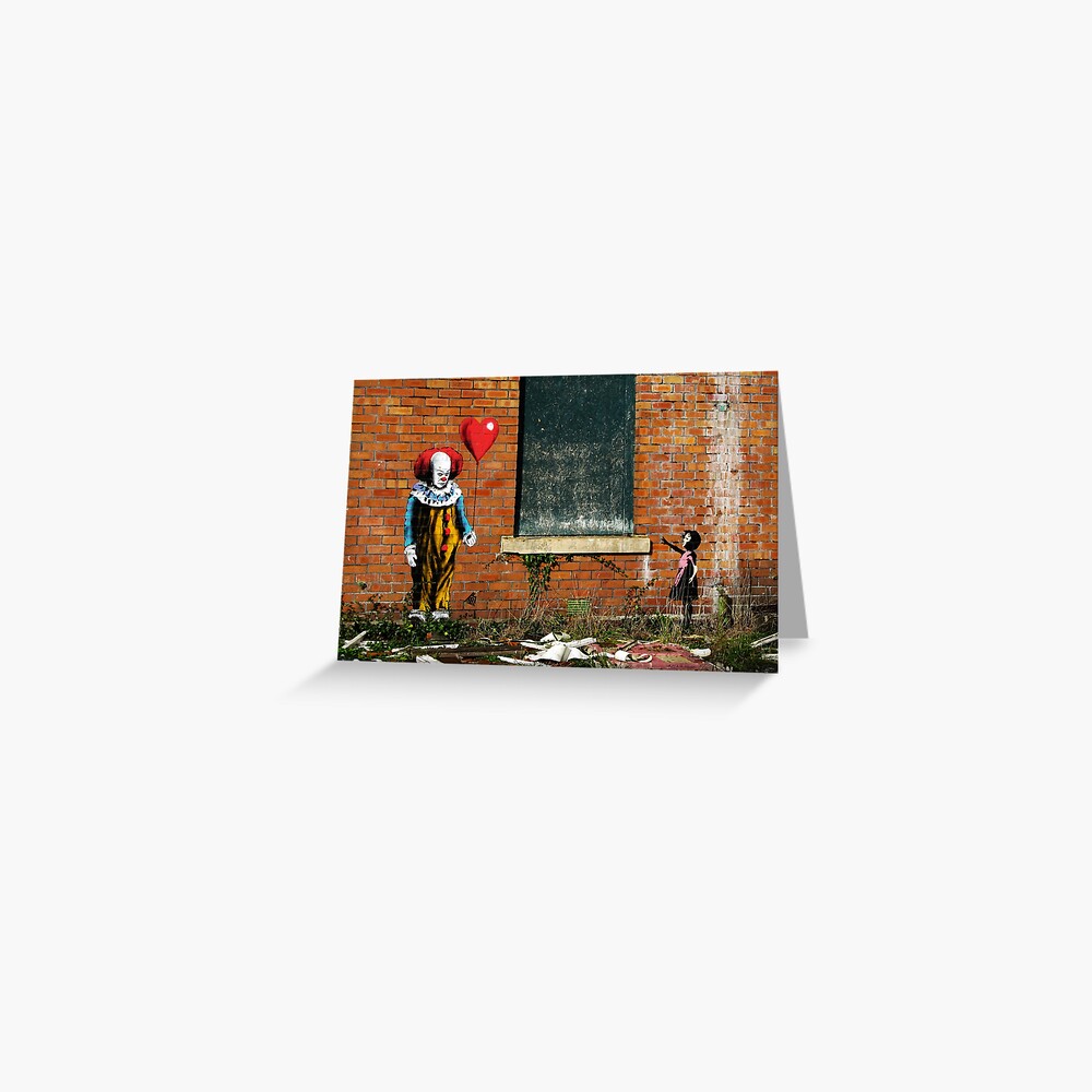 Banksy Clown vs Balloon Girl 