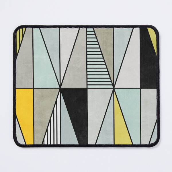Item preview, Colorful Concrete Triangles - Yellow, Blue, Grey designed and sold by Zoltan Ratko.