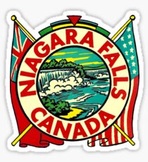 Weinlese-Reiseabziehbild Niagara Falls Canada Sticker