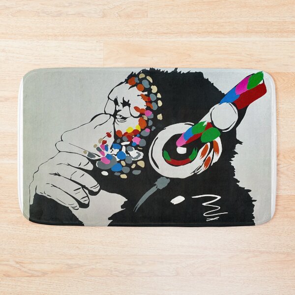 Item preview, Banksy Monkey with Headphones  designed and sold by SharpWallArts.