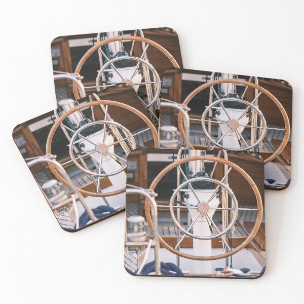 Item preview, Wood and Chrome Boat steering wheel designed and sold by mhailittlearts.