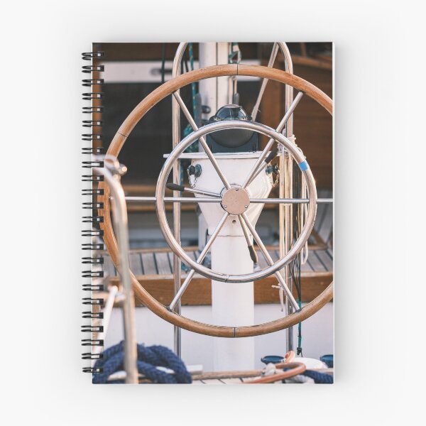 Item preview, Wood and Chrome Boat steering wheel designed and sold by mhailittlearts.
