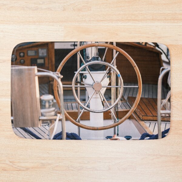 Item preview, Wood and Chrome Boat steering wheel designed and sold by mhailittlearts.