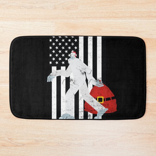 Item preview, Christmas Bigfoot with USA Flag (Grunge)- Sasquatch Xmas Costume designed and sold by CaitU.