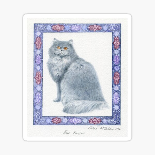 Blue Persian Sticker