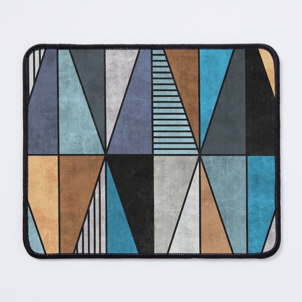 Item preview, Colorful Concrete Triangles - Blue, Grey, Brown designed and sold by Zoltan Ratko.