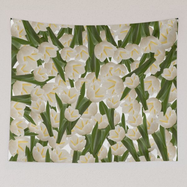 Item preview, Beautiful white real tulips flowers spring garden bloom  designed and sold by TheSeasonalYard.